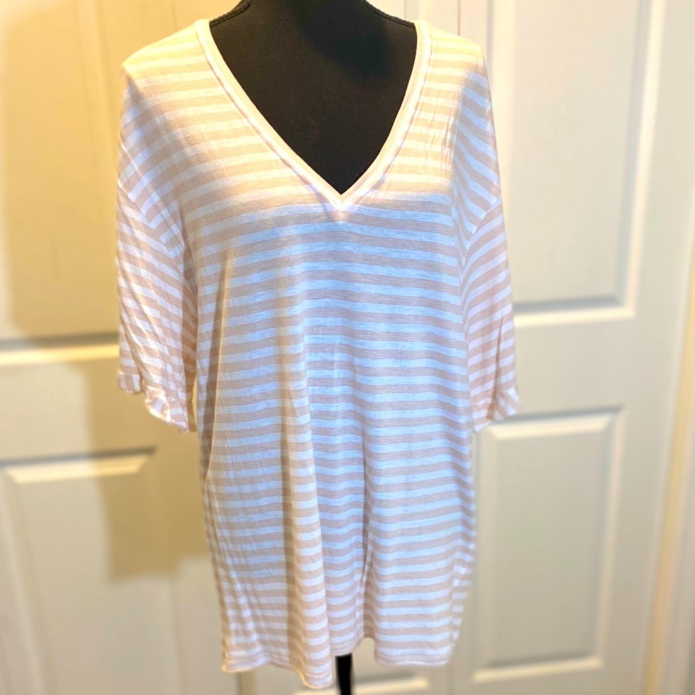 Treasure & Bond T-shirt with ruffle sleeves size L